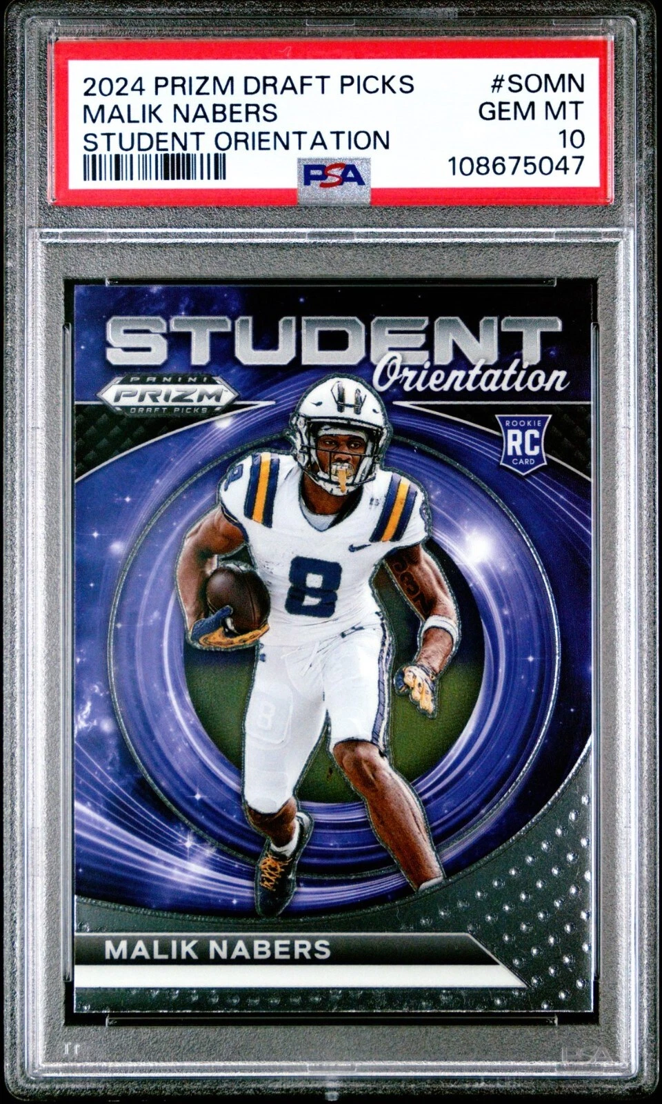 Malik Nabers Panini Prizm Draft Picks Student Orientation #SOMN Base