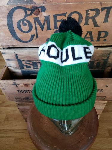 Vintage knit hat advertising houle 