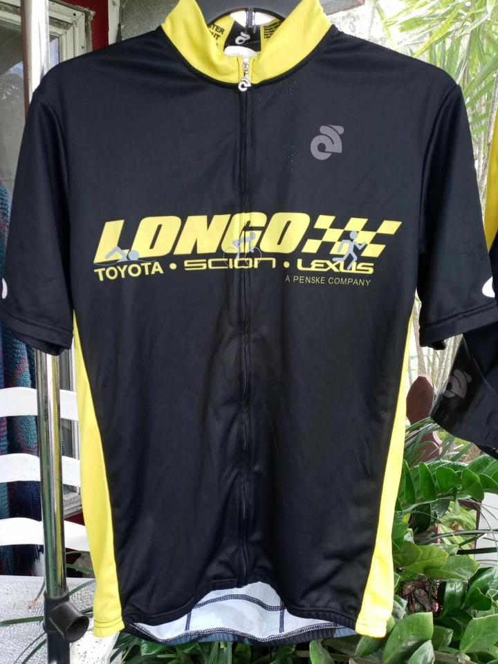  JUEGO DE 2 PANTALONES CORTOS/CAMISA JERSEY LONGO PARA HOMBRE NEGRO/AMARILLO BICICLETA CICLISMO TALLA GRANDE Foto 2 de 4