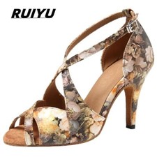 Latin Dance Shoes Women Soft Sole Salsa Tango Ballroom Sneakers High Heel Sandal