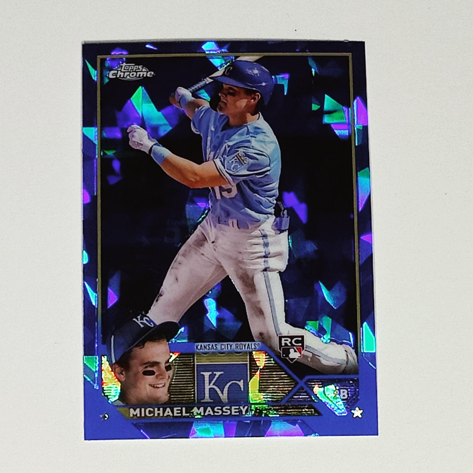 2023 Topps Chrome Sapphire #167 Michael Massey RC (Royals)