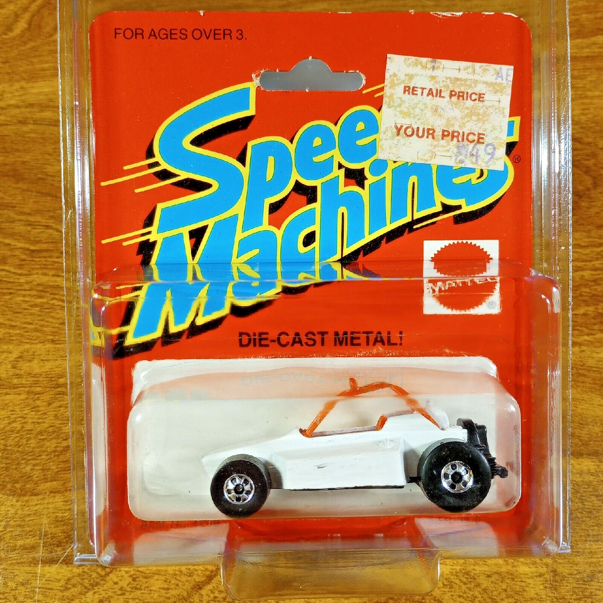 Vintage Hot Wheels Speed Machines Rock Buster White Red Rollbar BW