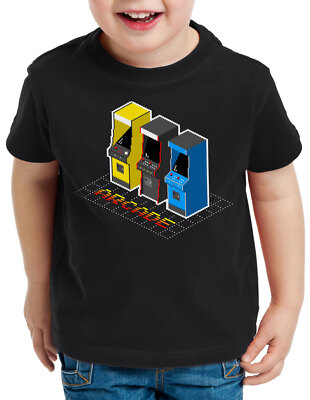 Retro Arcade Kinder T-Shirt classic gamer spielhalle automat