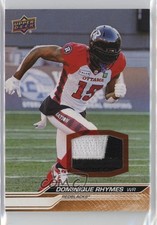 2024 Upper Deck CFL Game Patch 34/35 Dominique Rhymes #2 Patch 1lm9