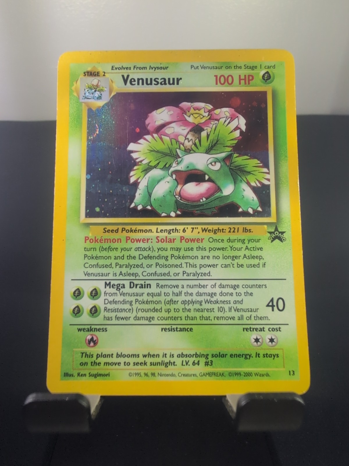 Venusaur Black Star Promo Wotc #13 (HP) Holo Rare Pokemon Card