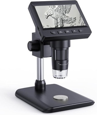 AOPICK Digital Microscope with LCD Display 1000X 4.3-Inch 1080p USB Microscope