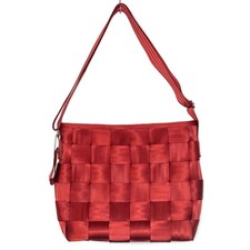 Harveys Bag Women L Red Seatbelt Webbing w Charm USA Made Vintage Pre - owned