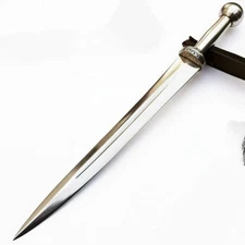 22 inch  Medieval Style Polished Short Sword with Solid Metal Handle & Sheath