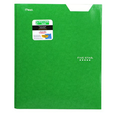 Five Star Pocket Prong Paper Folder: 9 in. x 11 in. Light Green 1 folder