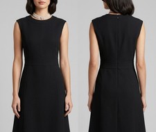 South black lbd formal work sleeveless knee length dress size 12