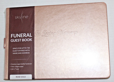 Skyline Funeral Guest Book for Memorial & Funeral Services   in Loving Memory...
