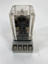 Line Electric MKH2A 120VAC Relay 120VAC Coil 10Amp 250AC/30DC W/Socket 