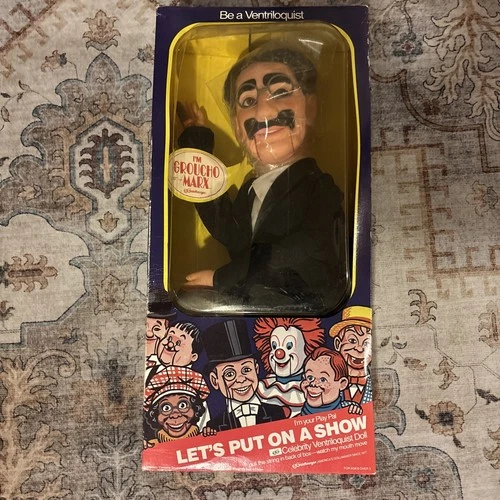 Groucho Marx Ventriloquist Doll - 30" - W/Tie-Glasses-Cigar-Shoes Goldberger