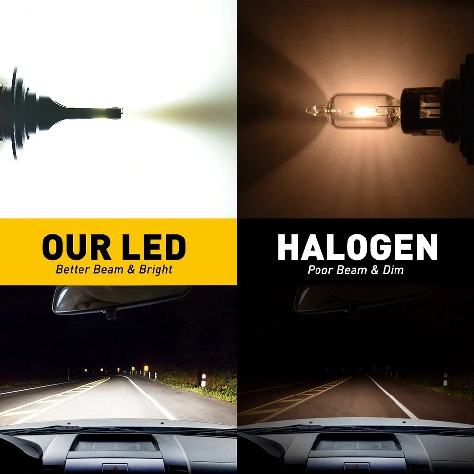 AUXITO 9007 LED Headlight Bulbs High Low Beam Bright for Nissan Frontier 2001-20 - Image 3 of 4