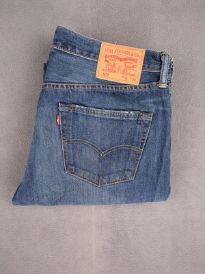 Levi's 501 Jeans W36 L36 Blau Stonewash Loose Straight Skate Rock