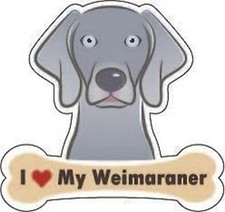 Dog Bone I Love My Weimaraner Sticker Decal XV