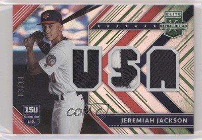 2018 Panini Elite Extra Edition USA Materials Emerald 3/10 Jeremiah Jackson hg6