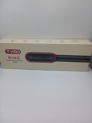 TYMO Ring Hair Straightener Comb, Straightening Brush, 5 Temp, Dual Voltage