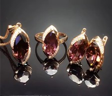 Damen Schmuck Set 585 Rotgold Plattiert,neu