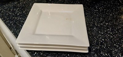  Maxwell Williams WEISS BASICS QUADRATISCHE SPEISETELLER X 3