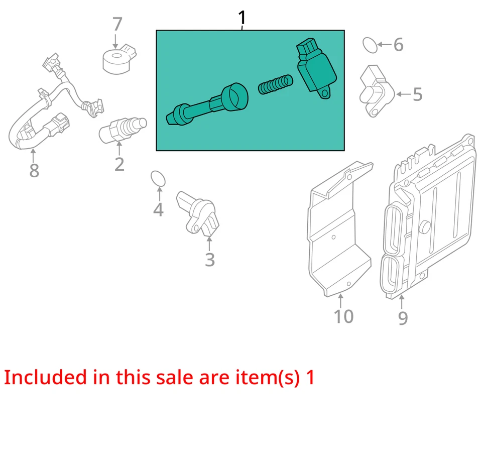 Paquete de encendedor de bobina de encendido Nissan Titan 2007-2015 WUBJZ Foto 3 de 4