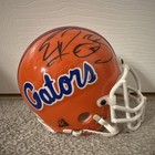 Florida Gators Orange Autographed Mini Football Helmet Riddell NCAA Original — photo 1