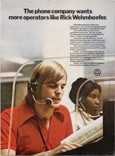 Bell System Vintage Print Ad 1972 Telephone Operator Recruitment Color