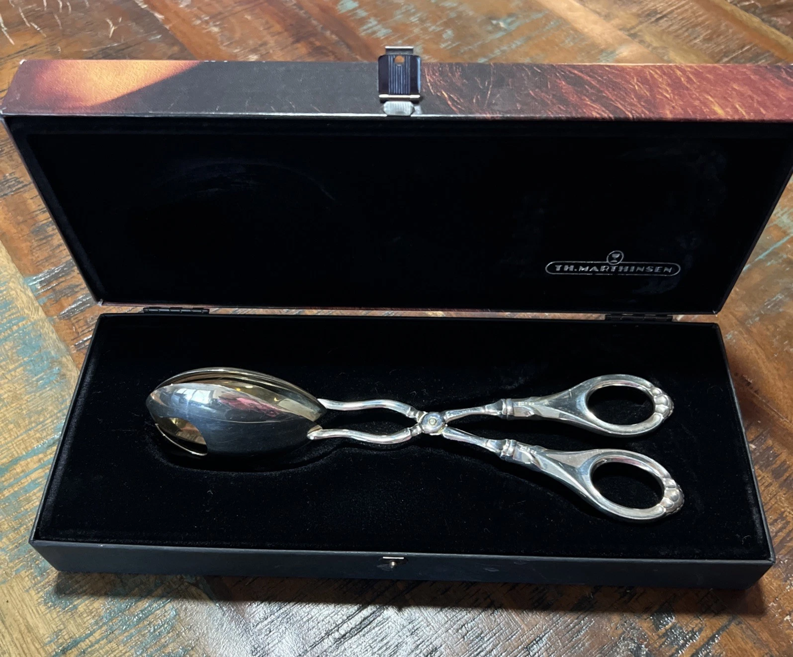 TH Marthinsen Vintage Silver Scissor Serving Salad Spoon Scandinavian
Opens in a new window or tab