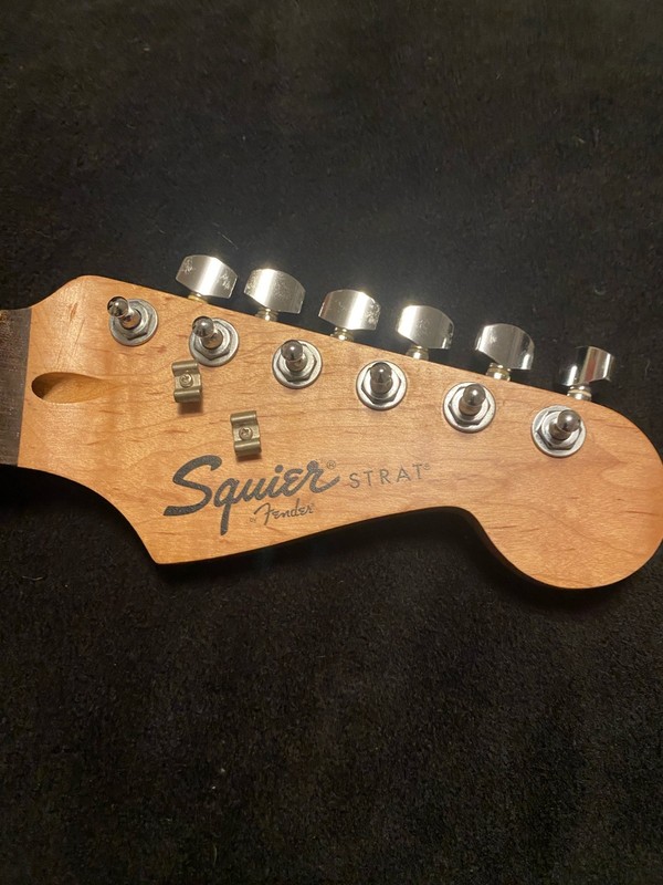 Genuine Fender Squier Strat  Headstock  Loaded  Rosewood!