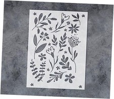 GSS Designs Wildflower Stencil for Painting on Wall Wood Canvas Furniture