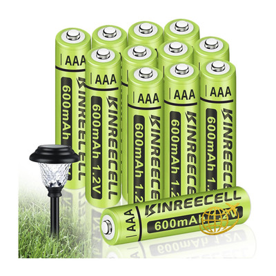Wiederaufladbare Ni-Mh AAA Batterien 600 Mah 12 Stück Solarle
