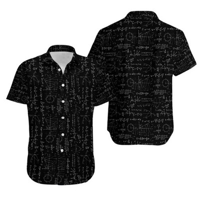 Funny Math Equation Teacher Nerd Tropical Men's Hawaiian Shirt Geek Gift
