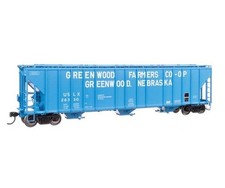 Walthers Proto HO Scale 55' Evans 4780 Covered Hopper Greenwood 26330