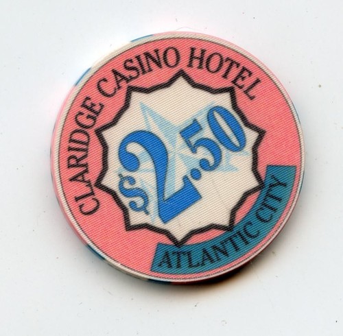 2.50 Chip from the Claridge Casino Atlantic City New Jersey Ceramic