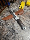 Buck Hunting Knife Wood Handle Stainless Steel Clip Point Blade w/ Sheath 2008 — photo 8