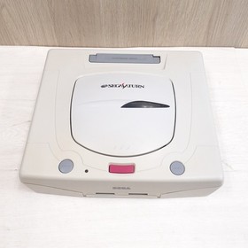 SEGA SATURN Console bundle with 2 Controllers & 5 Games tested Japanese White