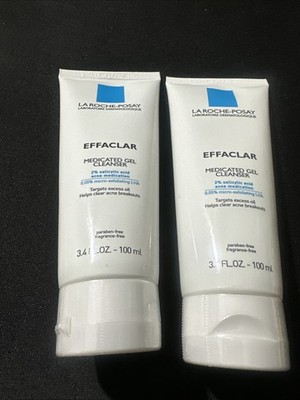 La Roche- Posay Effaclar Medicated Gel Cleanser 3.4 oz Exp .2/28 Lot of 2
