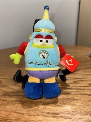 AURORA Alien Robot Sound Stuffed Plush Toy 8'' WORKS See Video