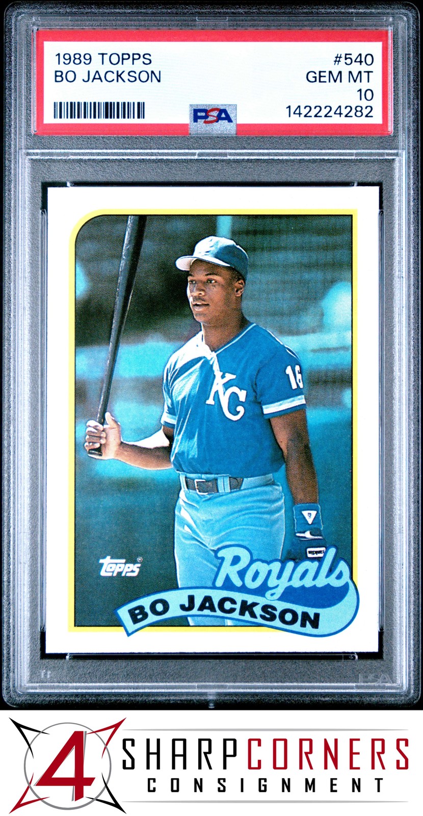 1989 TOPPS #540 BO JACKSON ROYALS PSA 10