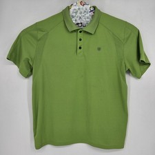 Ariat Polo Shirt Mens XL Green AriatTEK Heat Series Performance Golf Athletic