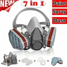 Atemschutz Halbmaske Gasmaske 6200 Staubmaske Lackiermaske Mit Wechselfiltern
