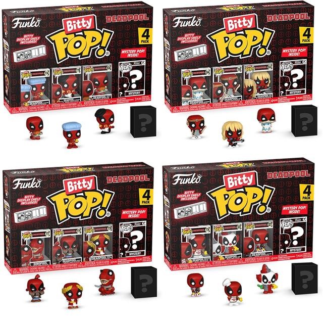Funko Bitty Pop Deadpool 4 pack 2.2cm includes random mystery figure