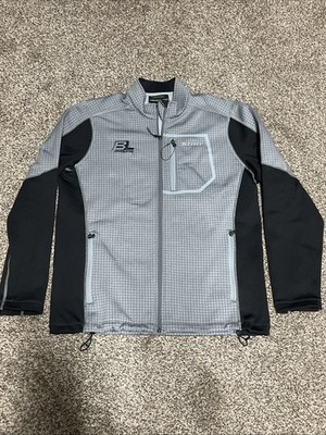 Klim Inferno Soft Shell Jacket Fleece Men Large gray Full Zip Embroidered W/logo