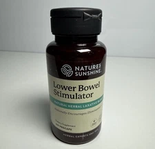 Nature's Sunshine Lower Bowel Stimulator Relieve Constipation 100 veg caps 12/29
