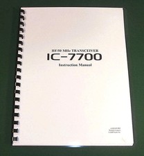 Icom IC-7700 Instruction Manual - Premium Card Stock & Protective Covers!