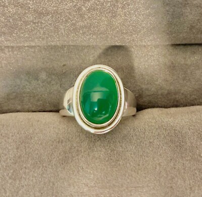 GEORG JENSEN Stg Silber & Chrysopras RING 46B von HARALD NIELSEN. O/55 (N Avail)