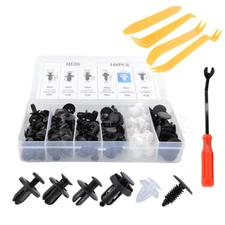 100Pcs 6 size Car Plastic Rivet Fastener Fender Bumper Clips Retainer Case 5Tool