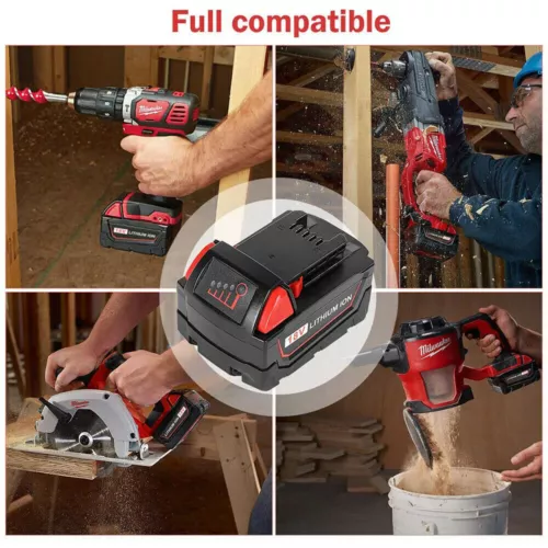 5.0Ah Battery For Milwaukee M18 M18B5 Li-ion XC Extended Capacity 48-11-1852 UK - Picture 2 of 9