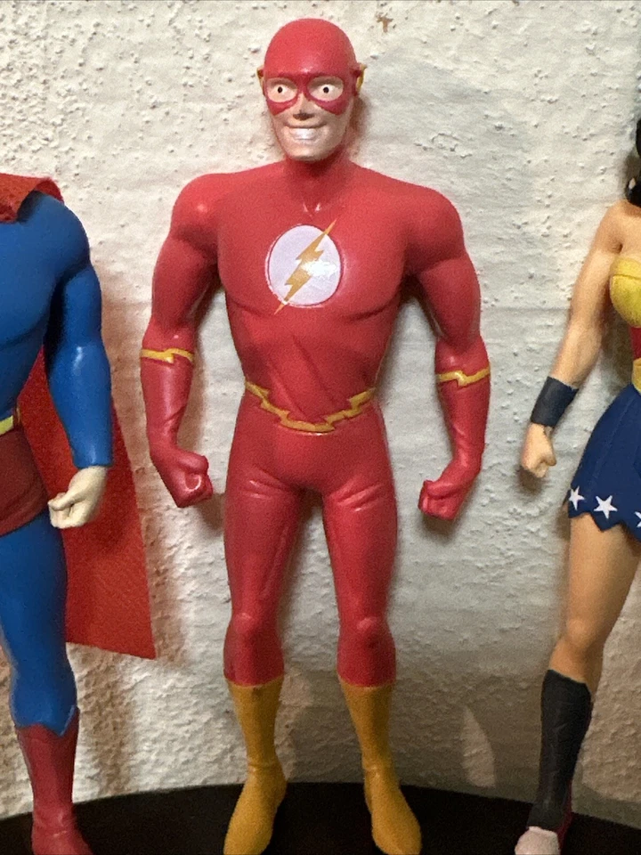 Figuras flexibles DC Liga de la Justicia NJ Croce 2013 Superman Flash Wonder Woman GL Foto 3 de 4