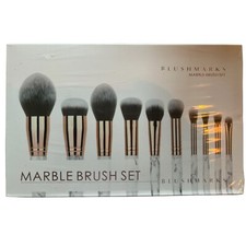 Blushmarks 10pc Marble Rose Gold Makeup Brush Set w/ Bag   New in Box